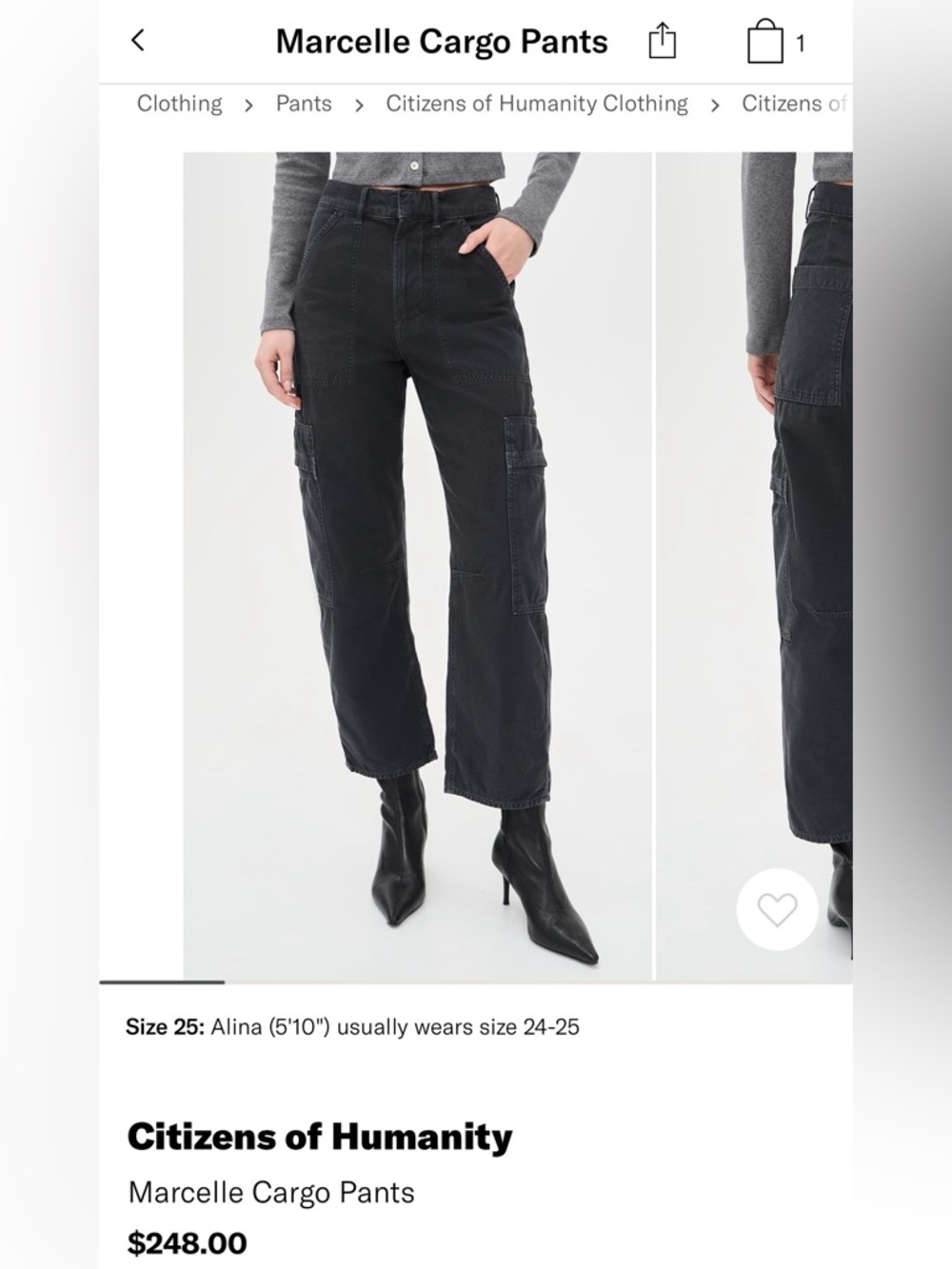 Citizens of Humanity Marcelle Cargo Pants